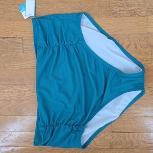 LC LAUREN CONRAD BRAND WOMEN'S PLUS SIZE TEAL BATHING SUIT BOTTOM SIZE 2X